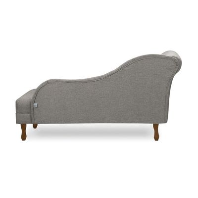 Divã Recamier Pés Retrô Medelin 150cm Linho E03 - D'rossi Cinza