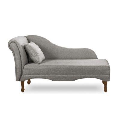 Divã Recamier Pés Retrô Medelin 150cm Linho E03 - D'rossi Cinza