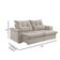 Sofá 4 Lugares Retrátil 250cm Pillow Top Reclinável Creme