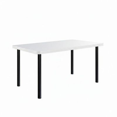 Mesa Estrutura Preta Mp1010-tp800 Tampo 1500x800x45mm Preto/branco