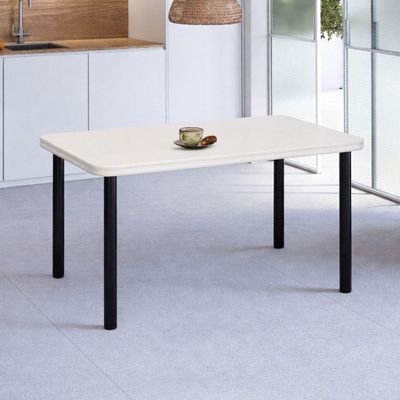 Mesa Estrutura Preta Mp1010-tp800 Tampo 1500x800x45mm Preto/branco