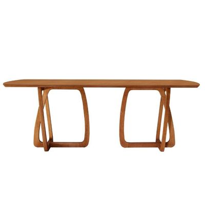 Mesa Para Sala De Jantar Flora 180cm Tampo Barril Laminado Cinamomo Imbuia