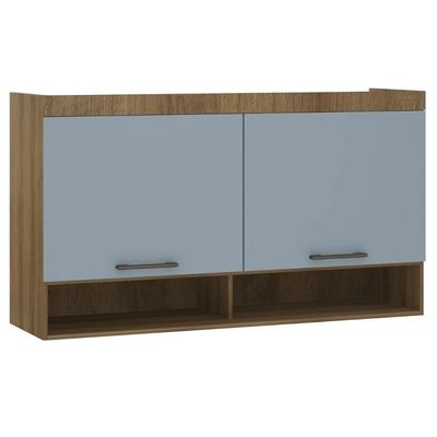 Armário Aéreo Ponte Modulado 165cm Delphi Avelã/grey L01 - Mpozenato