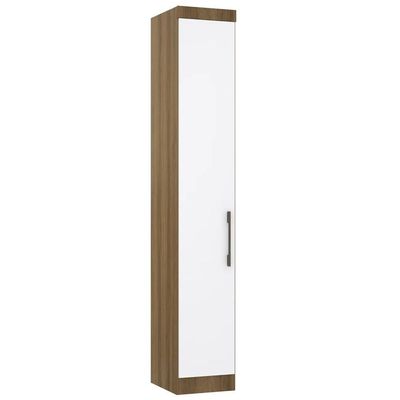 Guarda Roupa Modulado 38cm Com 1 Porta Delphi Avelã/branco L01 - Mpozenato