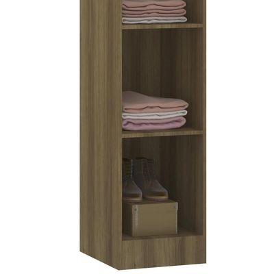 Guarda Roupa Modulado 38cm Com 1 Porta Delphi Avelã/branco L01 - Mpozenato