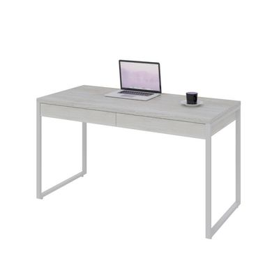 Mesa Office 135x60x75cm C-02 Gavetas Kuadra Snow - Est.branca