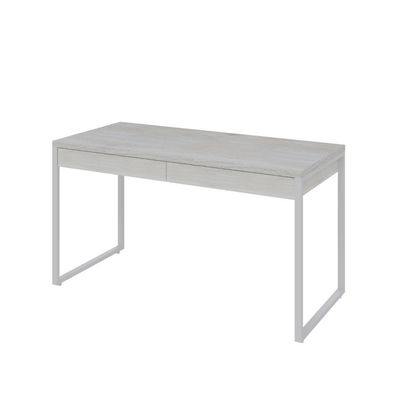 Mesa Office 135x60x75cm C-02 Gavetas Kuadra Snow - Est.branca