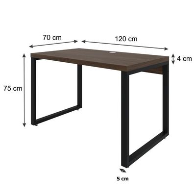 Mesa Operacional 120x70x75cm Yon - Nogueira-est.preta Nogueira-est.preta