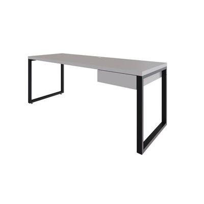 Mesa Presidente C-01 Gav. 190x70x75cm Yon - Off White-est.preta Off White-est.preta
