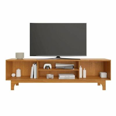 Rack para TV Trunfo 70 Polegadas MDF Portas de Correr Amadeirado