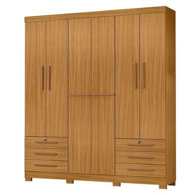 Cômoda 4 Gavetas New E Guarda Roupa Casal Londres Carvalho Americano Tx -incorplac