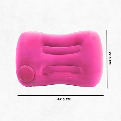 Travesseiro Almofada De Viagem Inflável E Portátil -travesseiro Inflável Ergonômico Para Alívio E Praticidade (rosa)