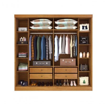 Guarda Roupa Casal Grande 6 Portas 2,39m - Veneza-cinamomo - Tcil Móveis