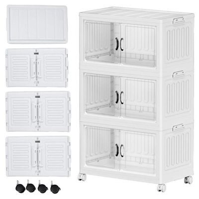 Armario 6 Portas 3 Andares Dobravel Organizador Multiuso