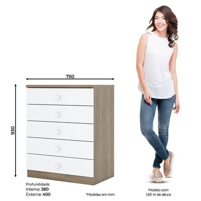 Dormitório Bala De Menta Guarda Roupa, Cômoda E Berço Rústico-branco Com Colchão - Móveis Henn