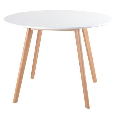 Conjunto De Jantar Mesa Leda Branca 90cm + 4 Cadeiras Marcela, Moderna E Confortavel - Preta