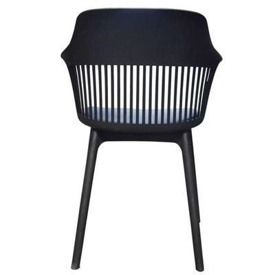 Conjunto De Jantar Mesa Leda Branca 90cm + 4 Cadeiras Marcela, Moderna E Confortavel - Preta