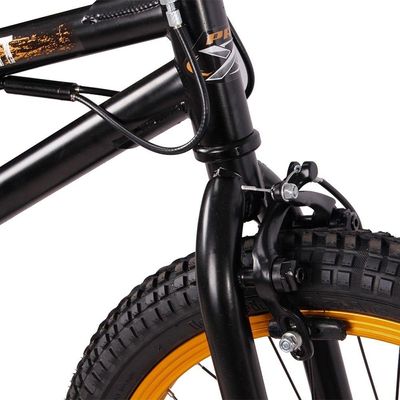 Bicicleta Aro 20 Bmx U-brake Rotor K7 Cog 9 Freedom P03 Preto E Dourado - D'rossi