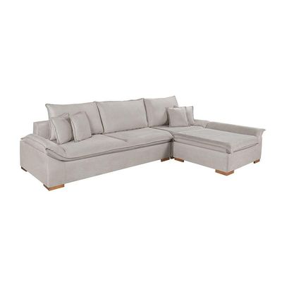 Sofá Martins M-201 Veludo Canto Invertido Estofados Martins Veludo Creme