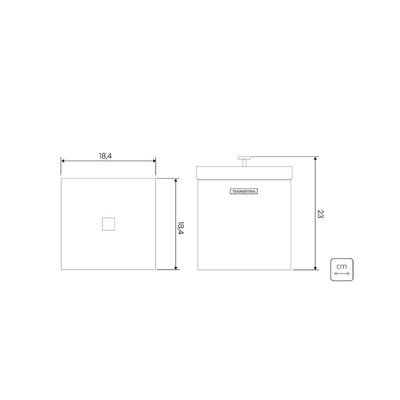 LIXEIRA TRAMONTINA LUZ EM AÇO INOX ACETINADO GOLD 4,5L 94540/061