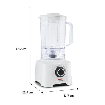 Liquidificador Arno Power Max LN51 700W 3,1L 4 Lâminas Powelix Branco 220V