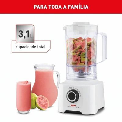 Liquidificador Arno Power Max LN51 700W 3,1L 4 Lâminas Powelix Branco 220V