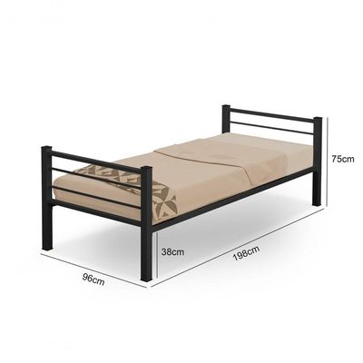 Beliche Solteiro Cristal Vira 2 Camas com Grade de Proteção e Escada Preto
