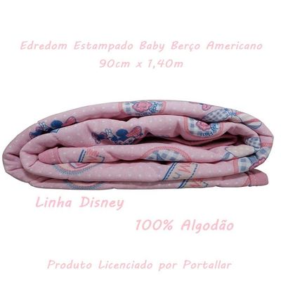 Edredom Kazzavip Baby Malha Berço Americano 100% Algodão Toque Macio Rosa