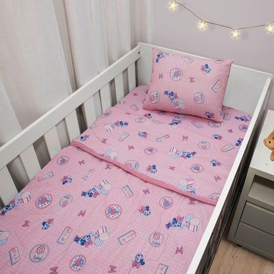 Edredom Kazzavip Baby Malha Berço Americano 100% Algodão Toque Macio Rosa