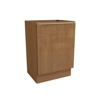 Balcão Cozinha Vibra T623 1 Porta 0 Gavetas MDF 60CM Marrom Moderno Brilhante