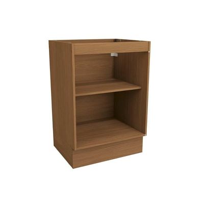 Balcão Cozinha Vibra T623 1 Porta 0 Gavetas MDF 60CM Marrom Moderno Brilhante