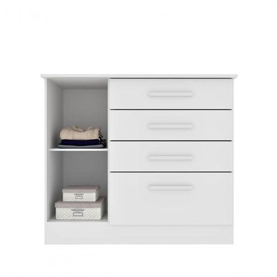 Cômoda Moderna Para Quarto De Casal - Chicago-neve - Tcil Móveis