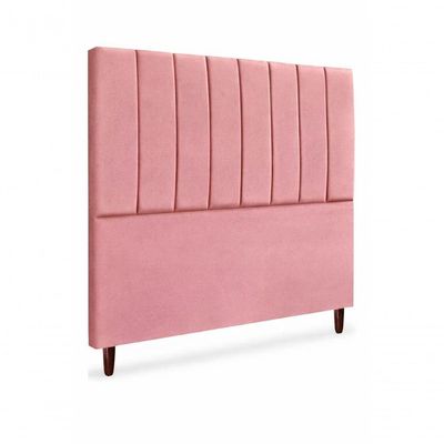 Kit De Quarto Heitor Bicama Baú Solteiro 88 X 188 Cm Cabeceira De Cama E Calçadeira Baú Solteiro 90 Cm Veludo Rosa