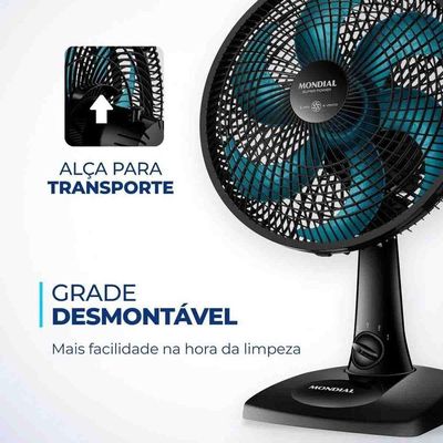 Ventilador De Mesa Mondial Super Power Vsp30 Azul 220V