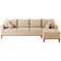 Sofá 4 Lugares Beny Com Chaise Direito Suede Bege