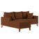Sofá 3 Lugares Beny Com Chaise Esquerdo Corino Terracota