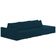 Sofá Ilha Modular Com Puff Para Sala Living 312cm Georgia Z08 Veludo Azul - Mpozenato