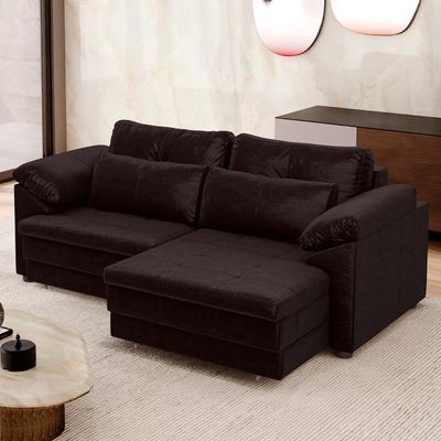 Sofá Retrátil 3 Lugares Para Sala 250cm Dijon Couro Bordô S07 - Mpozenato