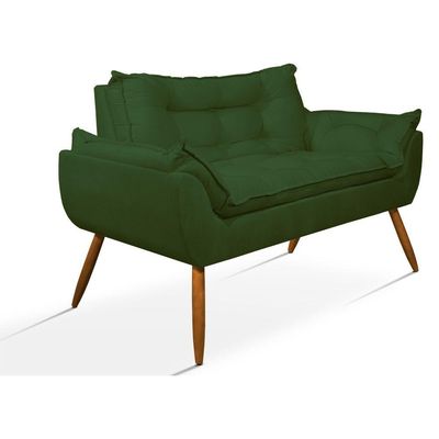 Kit Sofá Namoradeira Opala + 2 Poltronas Opala Balaqui Decor Cor:verde