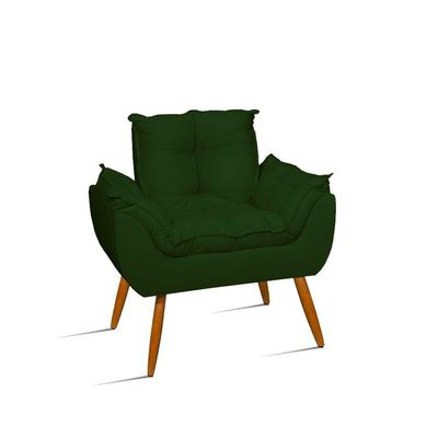 Kit Sofá Namoradeira Opala + 2 Poltronas Opala Balaqui Decor Cor:verde