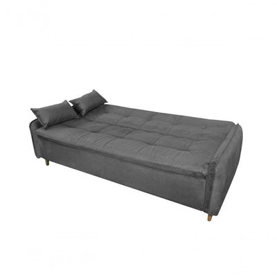 Sofá Cama Casal Reclinável Donna - Cinza Light