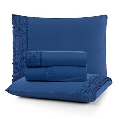 Jogo Cama Casal Cherry Bordado Inglês 4pç 100% Poliéster - Az_gal