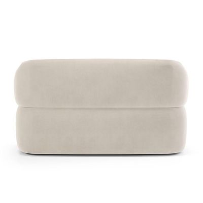 Sofá Orgânico 02 Lugares Living Glee 140cm Veludo Bege - Desk Design