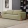 Sofá Living Bloom 200cm 03 Lugares Com Pés De Madeira Bouclê Bege - Desk Design