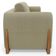 Sofá Living Bloom 200cm 03 Lugares Com Pés De Madeira Bouclê Bege - Desk Design