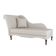 Divã Recamier Chaise Longue Valentina Clássico Com Pés De Madeira Veludo Bege Claro - Desk Design