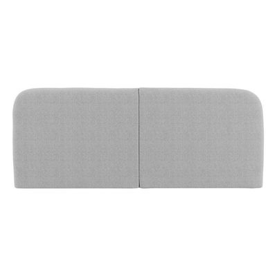 Cabeceira Painel Orgânico Cama Box King Size Aira 195cm Dobrável Bouclé Cinza Claro - Desk Design