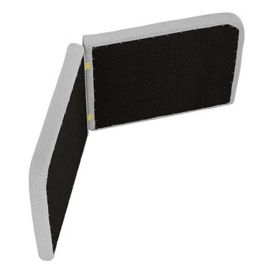 Cabeceira Painel Orgânico Cama Box King Size Aira 195cm Dobrável Bouclé Cinza Claro - Desk Design