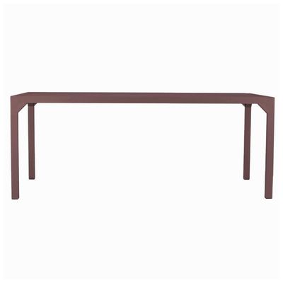 Mesa Retangular Haiti 160cm Com Tampo Ripado Trama Marrom