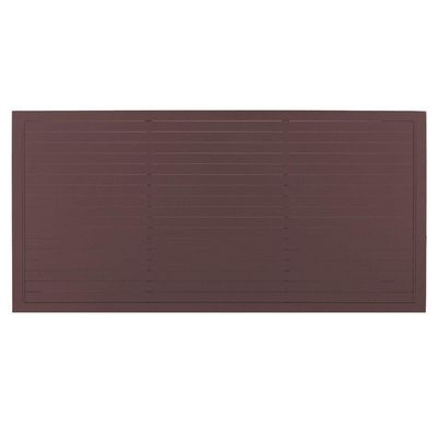 Mesa Retangular Haiti 160cm Com Tampo Ripado Trama Marrom